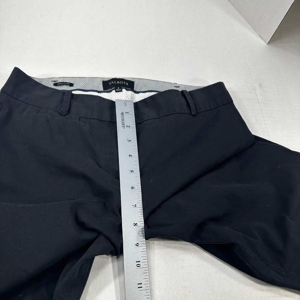 Talbots Women's Sz 4 Pant Signature Dress Slacks Two Back Pockets Black Preowned - Picture 11 of 14